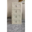 Blanc crème, armoire de rangement pliante latérale large de 19,69 po, 5 niveaux, 19,69 po x 11,81 po x 50,00 po, bacs de rangement pliables avec porte magnétique, armoire de rangement en plastique avec roues