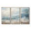 «Beige Blue Ocean Storm I», ensemble d'art sur toile à formes abstraites-111756640-111756644