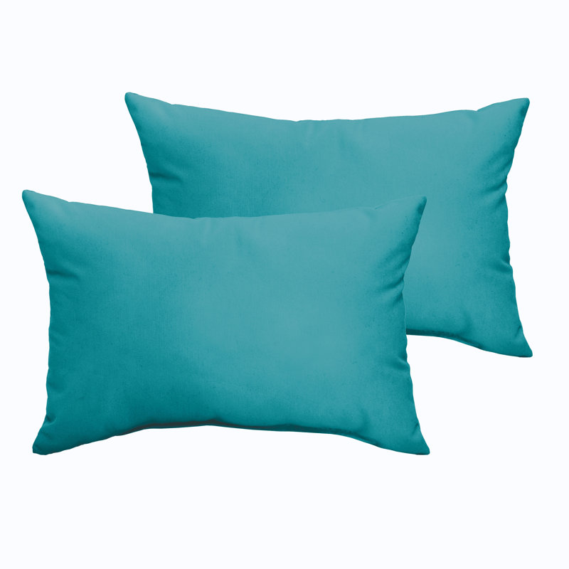 Selene Outdoor Reversible Throw Pillow, Aqua Blue