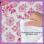 Édredon rose à motif damassé floral-130698050