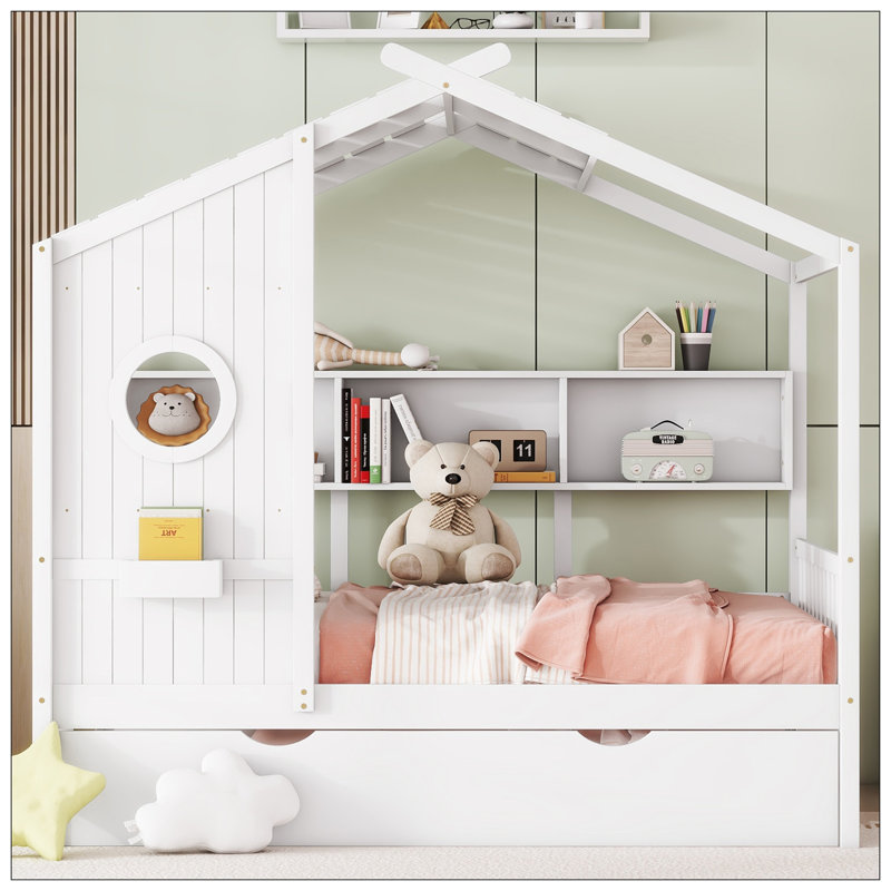 Bed For Bedroom, White, Full