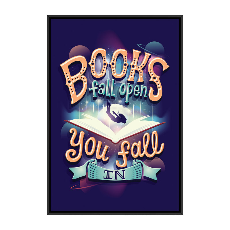 «Fall Open» par Risa Rodil - publicité imprimée, Toile avec cadre noir, H 60 po x l 40po x P 1,5 po, Pas de tapis