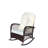 Outdoor Wicker Rocking Chair With Wide Seat, Thick, Soft Cushion, Rattan Rocker W/Steel Frame, High Weight Capacity For Patio, Garden, Backyard, Cushion-222149298