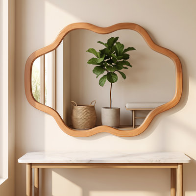 Miroir décoratif en bois massif Cloud