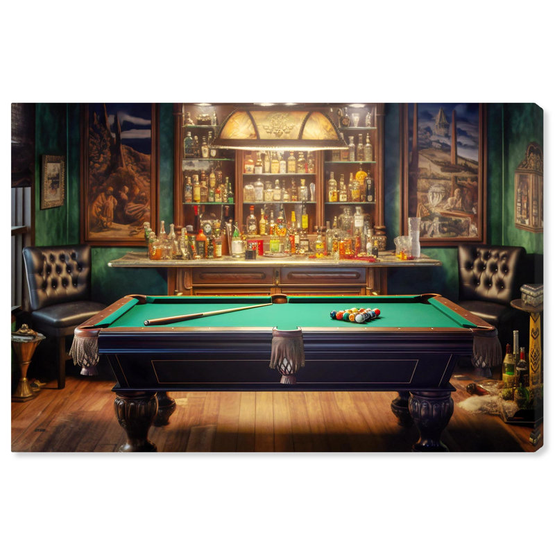 «The Pool Den», impressions sur toile par Notoriart, Toile tendue, H 10 po x l 15 po