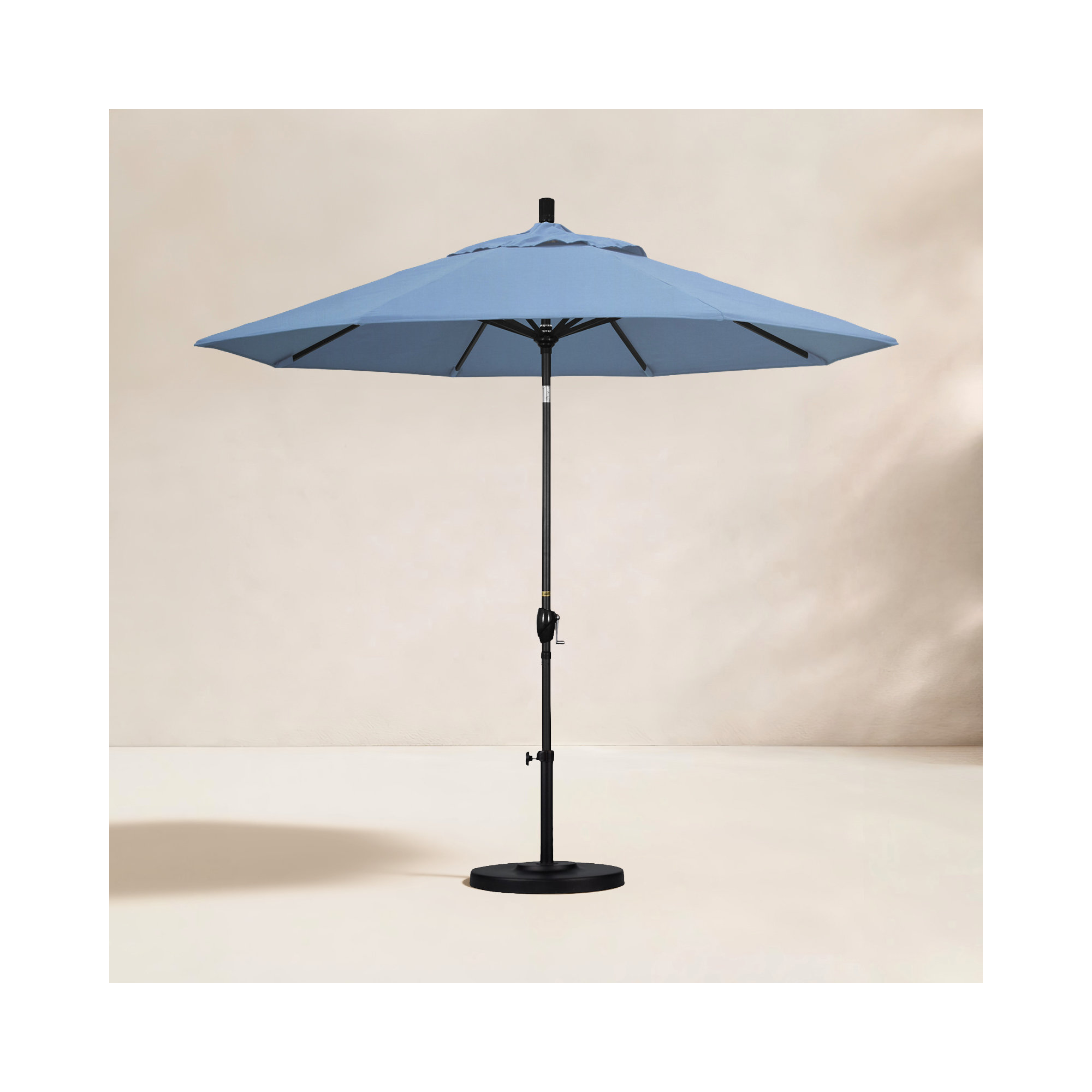 Iuka 108'' Outdoor Umbrella, Canvas Air Blue Sunbrella® Canvas