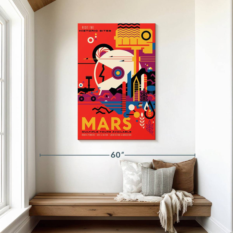 Oberle, reproduction rétro de la NASA, H 45 po x l 30 po