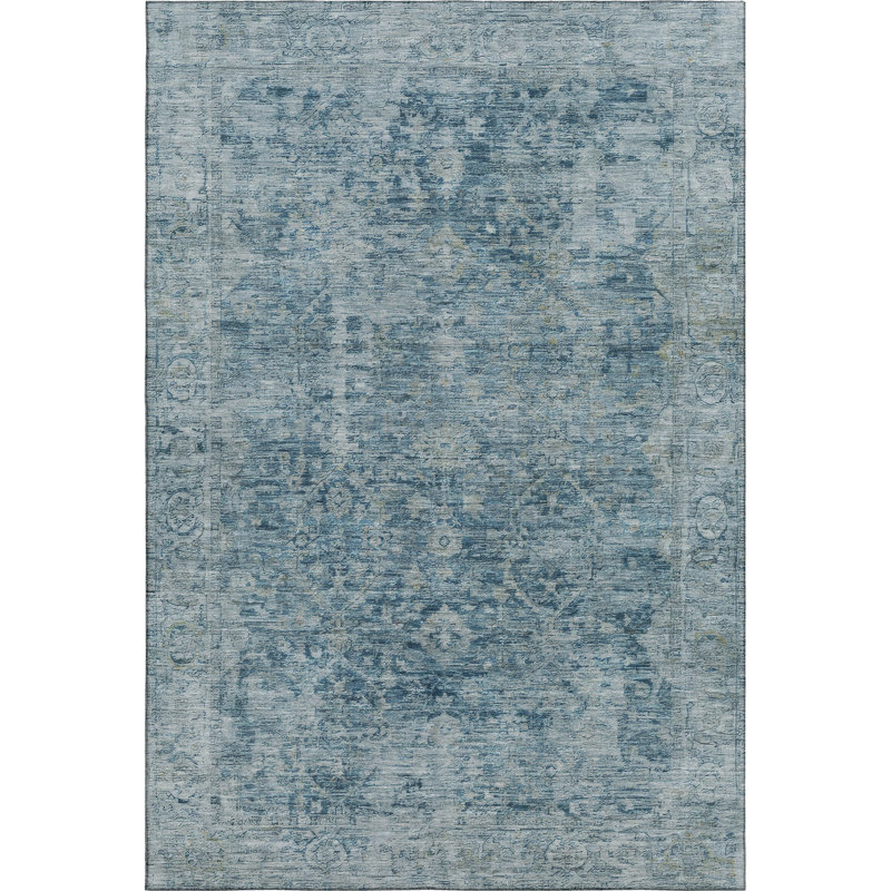 Premium Machine Washable Verlin AMF1773 Border Rug, Rectangle 9' x 12'