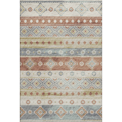 Premium Machine Washable Mayfield AMF118 Geometric Rug