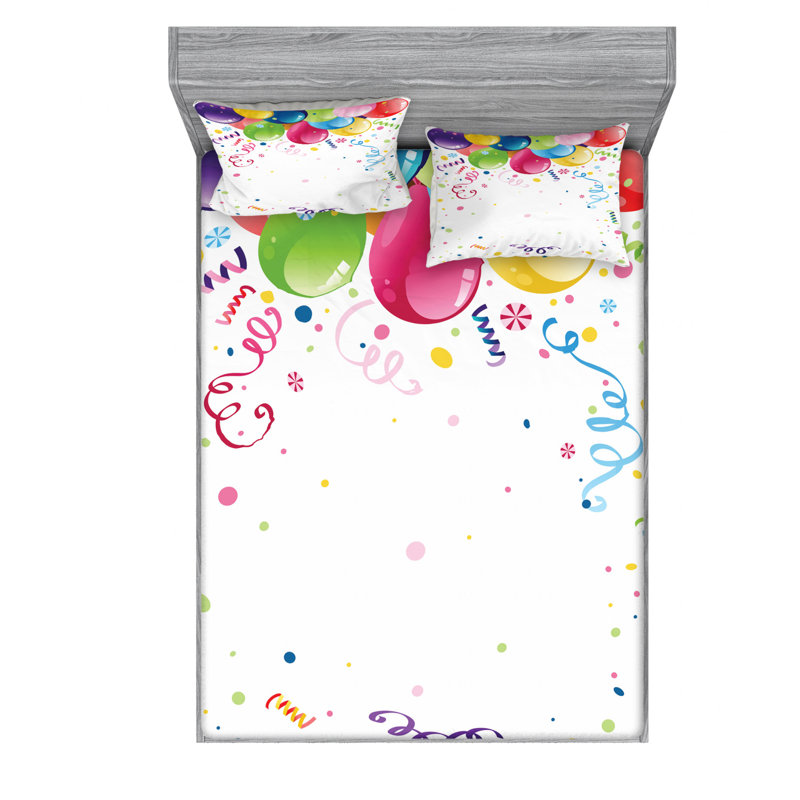 Microfiber Fitted Sheet, Full/Double Fitted Sheet with 2 Pillowcases