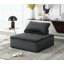 Canapé modulaire en U modulaire en velours noir de L 160 po-1556885437-1556885439