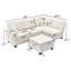 Canapé modulaire rembourré 5 pièces avec repose-pieds-574894298
