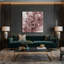 «Abstract Florals 99», art mural sur toile brune-120506706