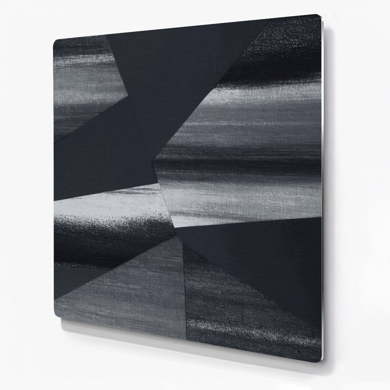 Minimalisme 69, art mural en métal noir, H 8 po x l 8 po