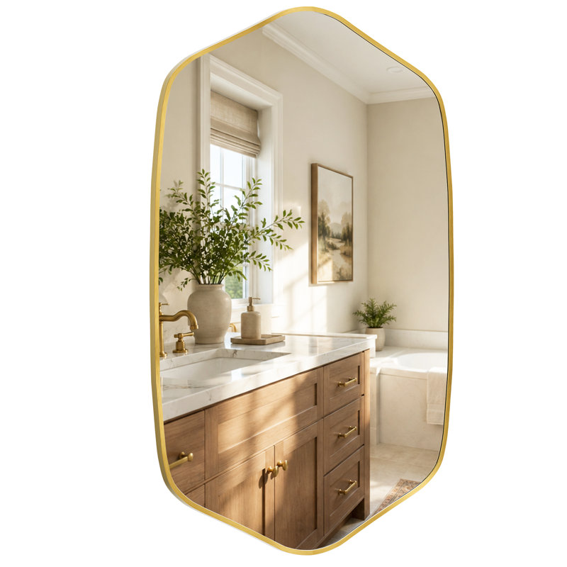 Miroir de salle de bain Siciliano, Or brossé