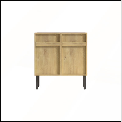 30-Inch Floor-Standing Bathroom Vanity with 3D Grooved Panel and Integrated Ceramic Sink, Durable and Stylish