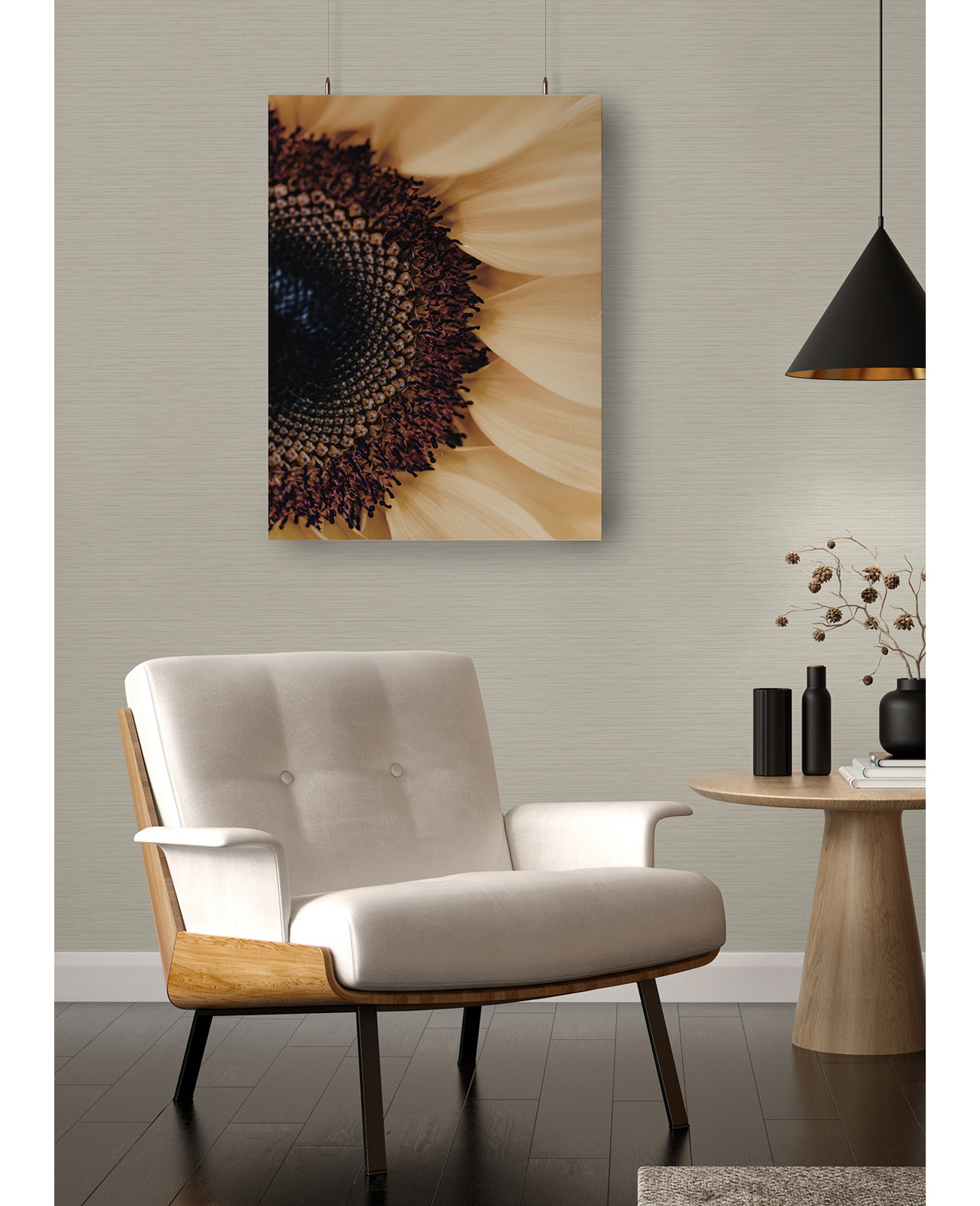 Harwell Vinyl Wallpaper Roll, Ivory
