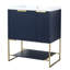 Meuble-lavabo autoportant de 30 pouces pour salle de bain - Lavabo d'appoint moderne en résine et contreplaqué bleu marine-118003382