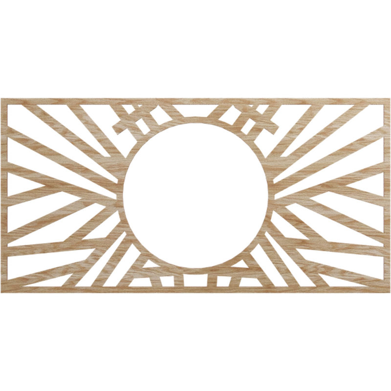 Hoover Ceiling Medallion, Red Oak, 17" H x 34" W x 0.38" D