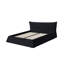 Lit plateforme tapissier en velours-702259455