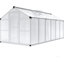 Serre extérieure, structure en aluminium avec panneaux en polycarbonate, l 8 pi x P 12 pi, conception ventilée sur le toit pour une utilisation dans le patio et le jardin