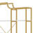 78 Inch 4 Tiers Bookshelf, Storage Cabinet Display Shelf, X Bar Gold Frame