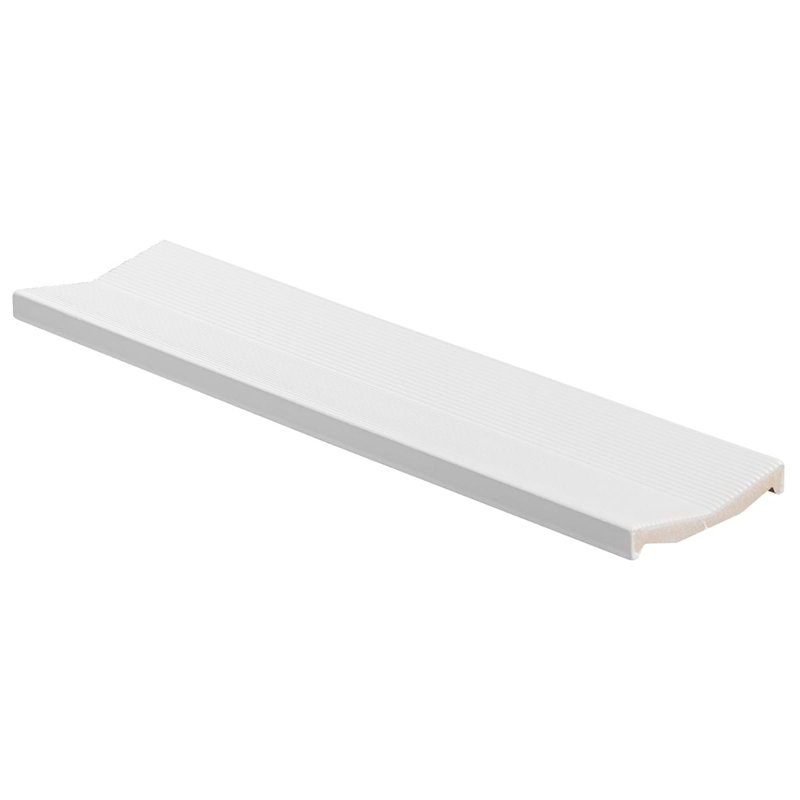 Kinzie 4x16 Concave 3D Matte Ceramic Tile, White