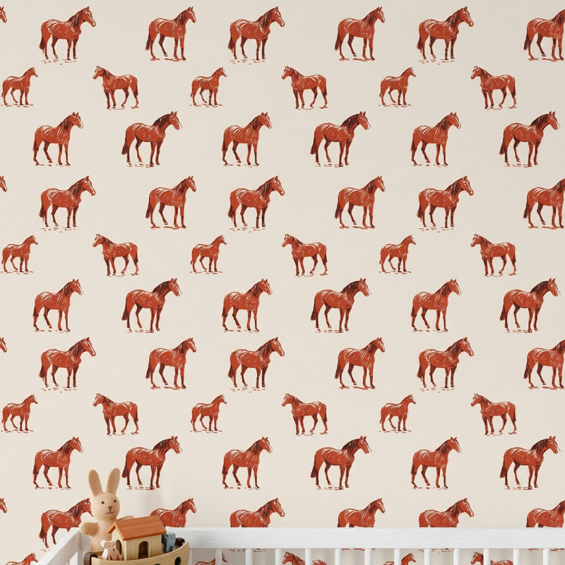 Papier peint double cheval, Peler et coller