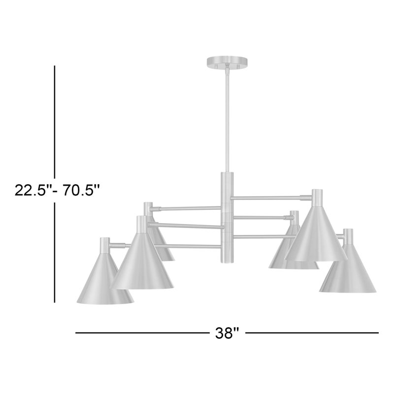 Moderne 6-Light Chandelier