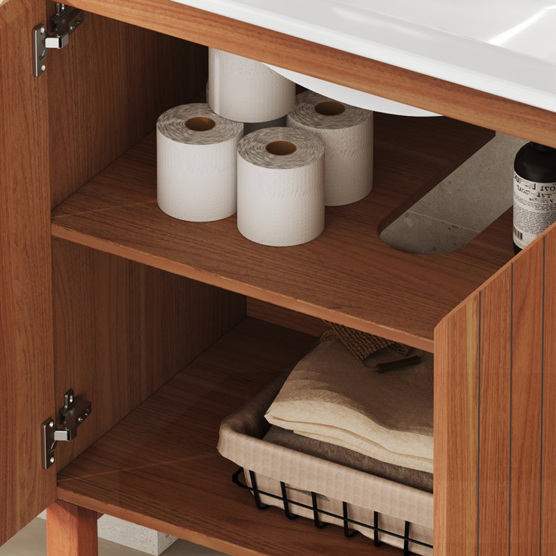 Meuble-lavabo moderne 30 po avec lavabo en céramique