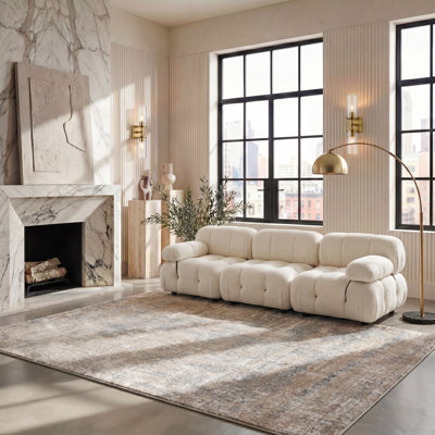 Sageville Geometric Beige/Slate Area Rug