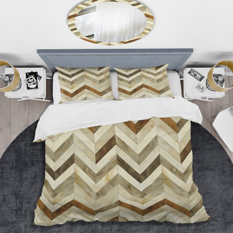 Ensemble de housse de couette Modern, Housse de couette simple et deux taies décorative