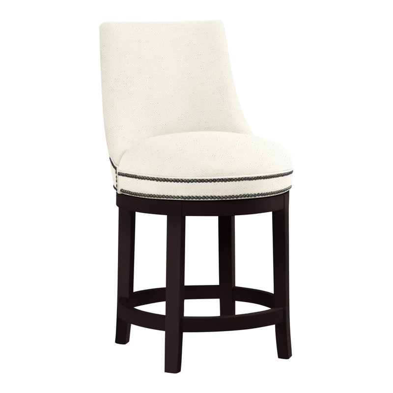 Vesper Upholstered Counter Stool with Solid Wood Frame, Espresso, Perigold Beagle Salt