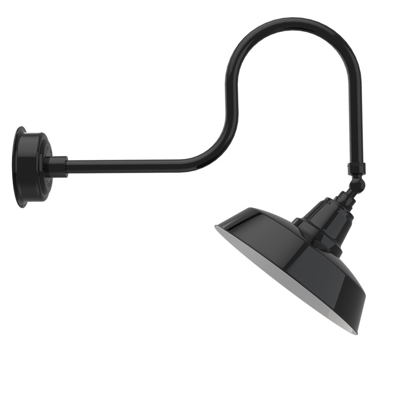 Luminaire de grange d’extérieur à del goodyear, Noir