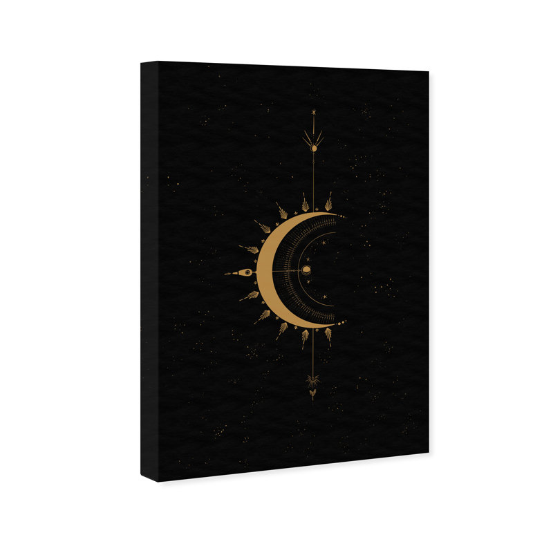 Astrology Eyes II Moons - impression d'art graphique sur toile, Toile tendue, H 24 po x l 16 po x P 1,5 po