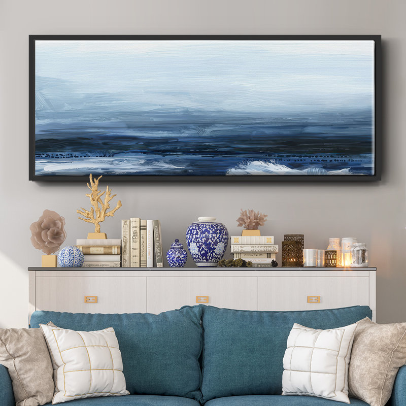 View from the Lighthouse II- Framed Canvas, 8" H x 20" W