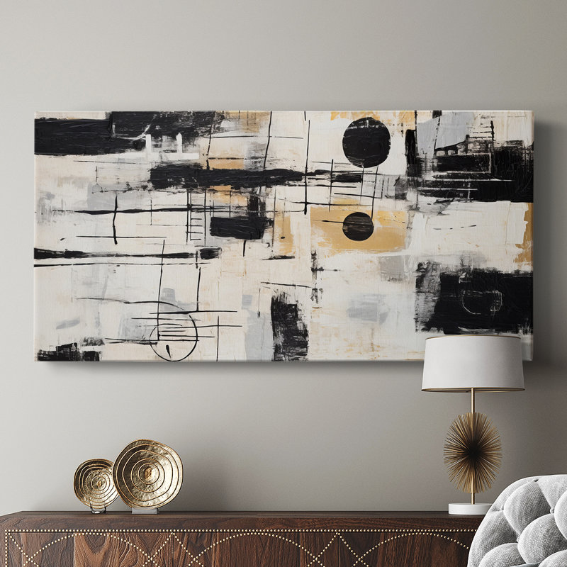 Abstract Series 4 #XIX-Gallery Wrapped Canvas, 16" H x 32" W