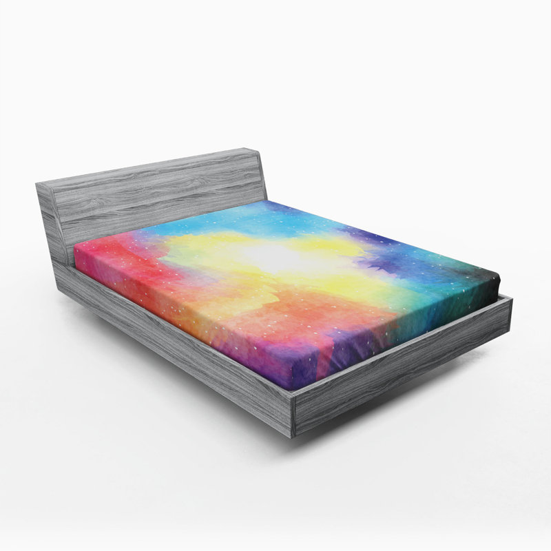 Microfiber Abstract Fitted Sheet, Full Fitted Sheet