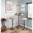 Dakota Industrial Adjustable Bar / Dinette Table In Antique And Brown By Lumisource
