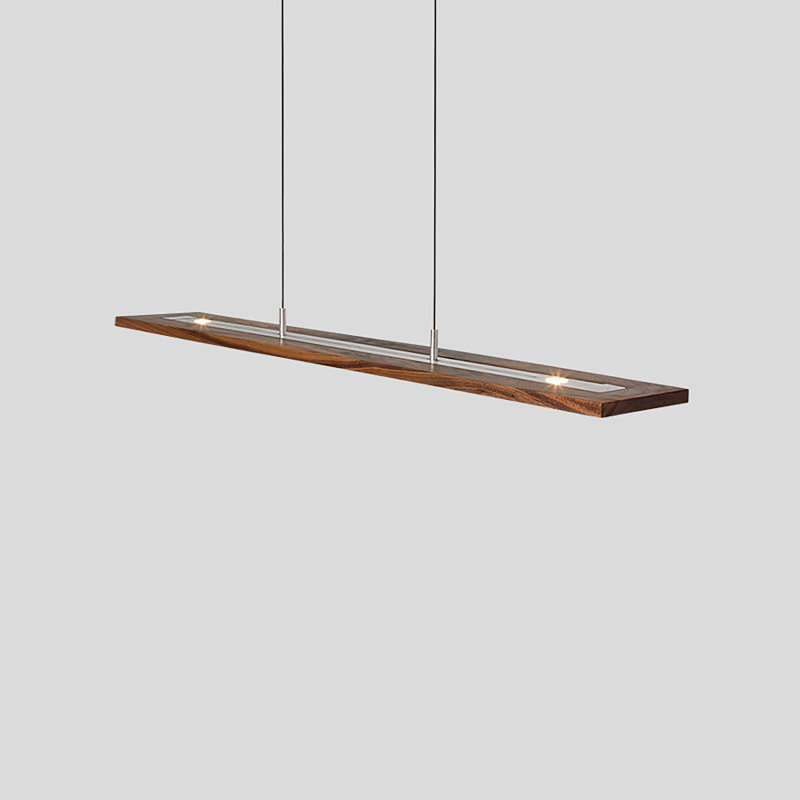 Vix Dimmable LED Pendant, Oiled Walnut, 0.75" H x 48" W x 8" D, 2700K