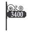 Nite Bright Scroll Reflective Address Post Lawn Insert