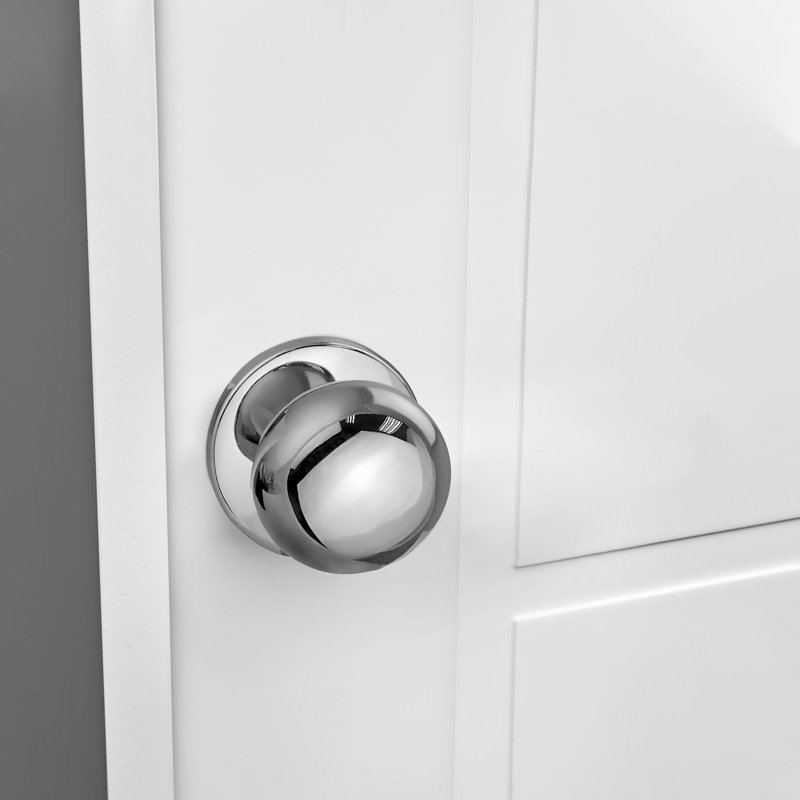 Faux bouton de porte simple Cambridge, Chrome poli