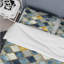 Ensemble de housse de couette doré bleu carré Glam I - Glam-109145536