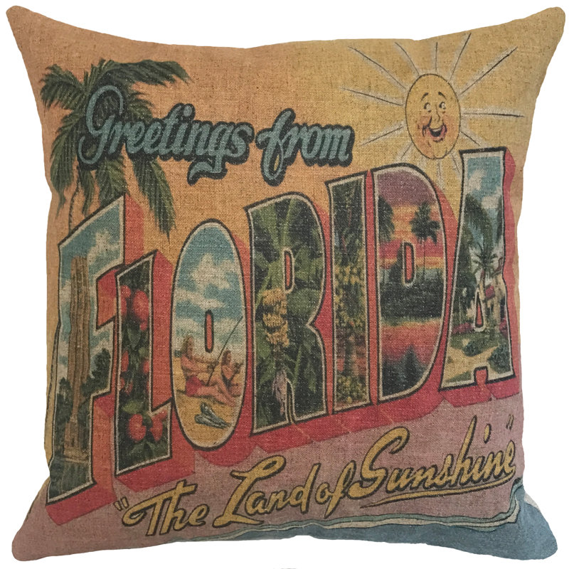 Toile Linen Throw Pillow