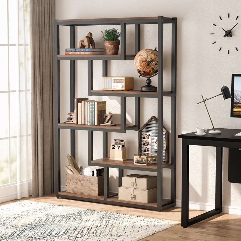 Kunigunde Geometric Bookcase, Walnut