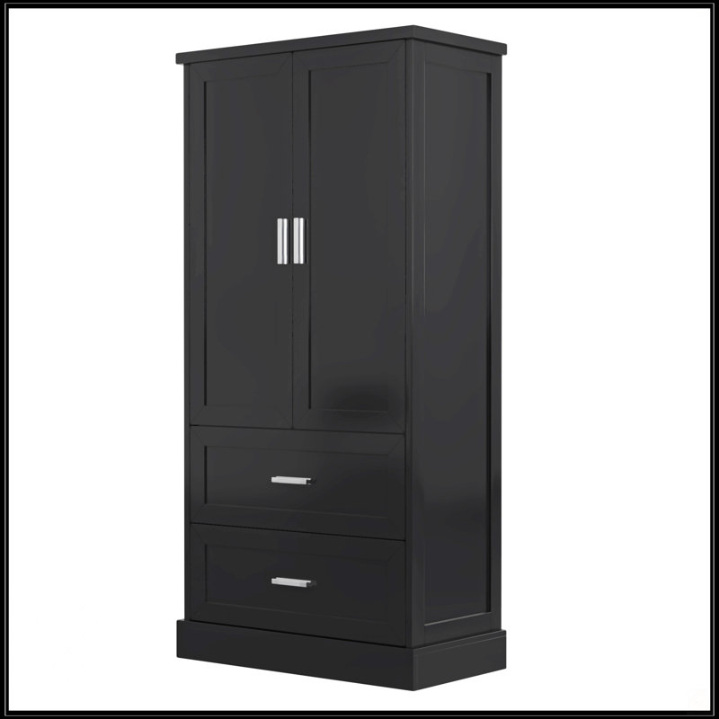 Tall Bathroom Storage Cabinet, Black