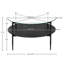 Élégante table basse ronde avec surfaces interchangeables, verre et noir, cadre en métal mat, ensemble d'assemblage inclus, plateaux interchangeables élégants, fabrication mat trempé, nécessaire