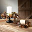 Anneau décoratif en forme de feuille de magnolia 14,5 po, brun