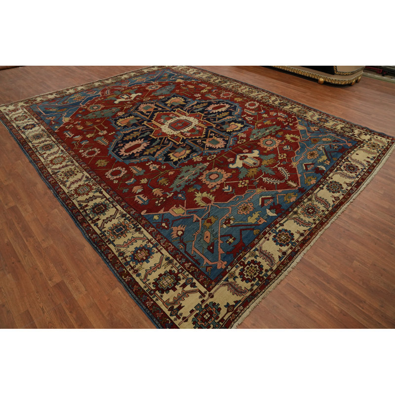 Tapis traditionnel à teinture végétale pré-1900 11 x 14
