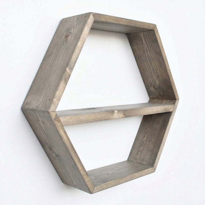 Elara Geometric Hexagon Accent Shelf